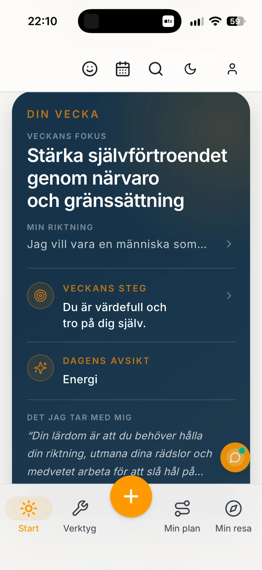 LeadMyself app skärmdump 1
