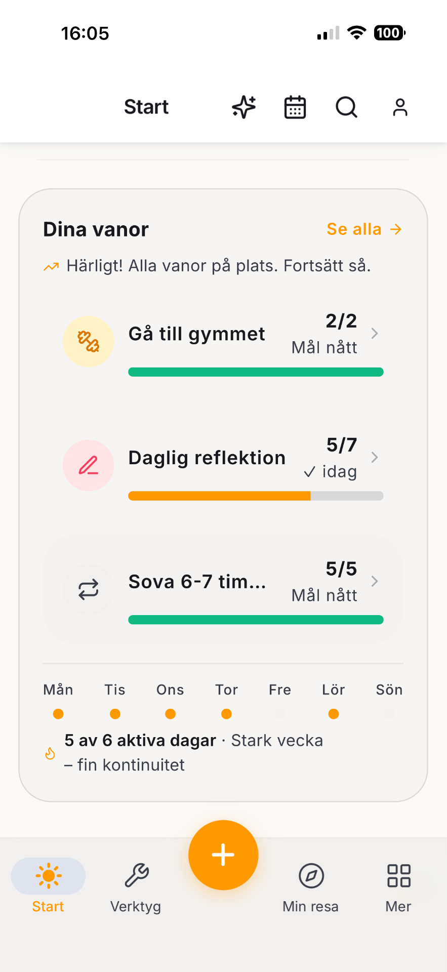 LeadMyself app skärmdump 2